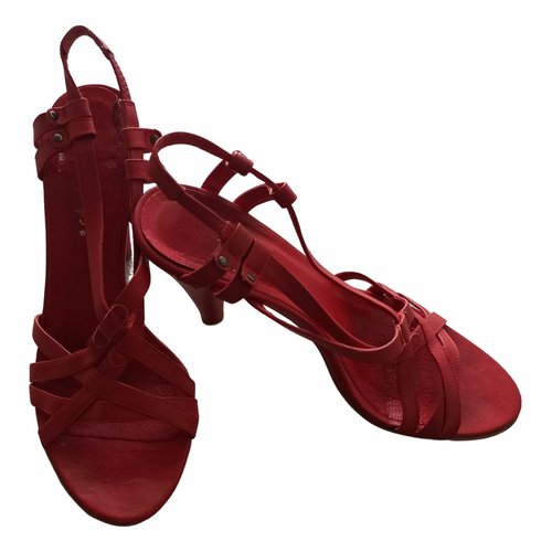 Pre-owned Diesel Leather Sandals In Red