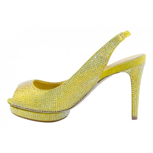 Pre-owned Le Silla Leather Sandals In Yellow