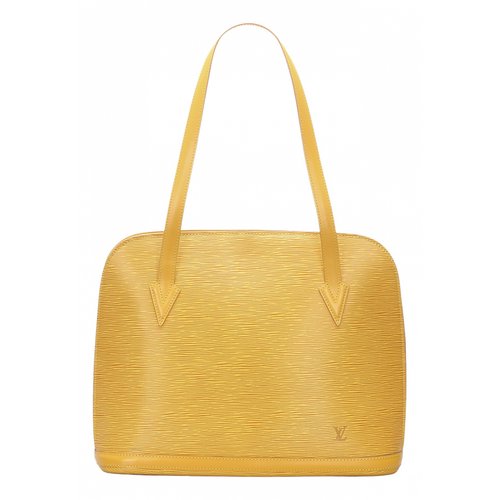 Pre-owned Louis Vuitton Cloth Handbag In Yellow