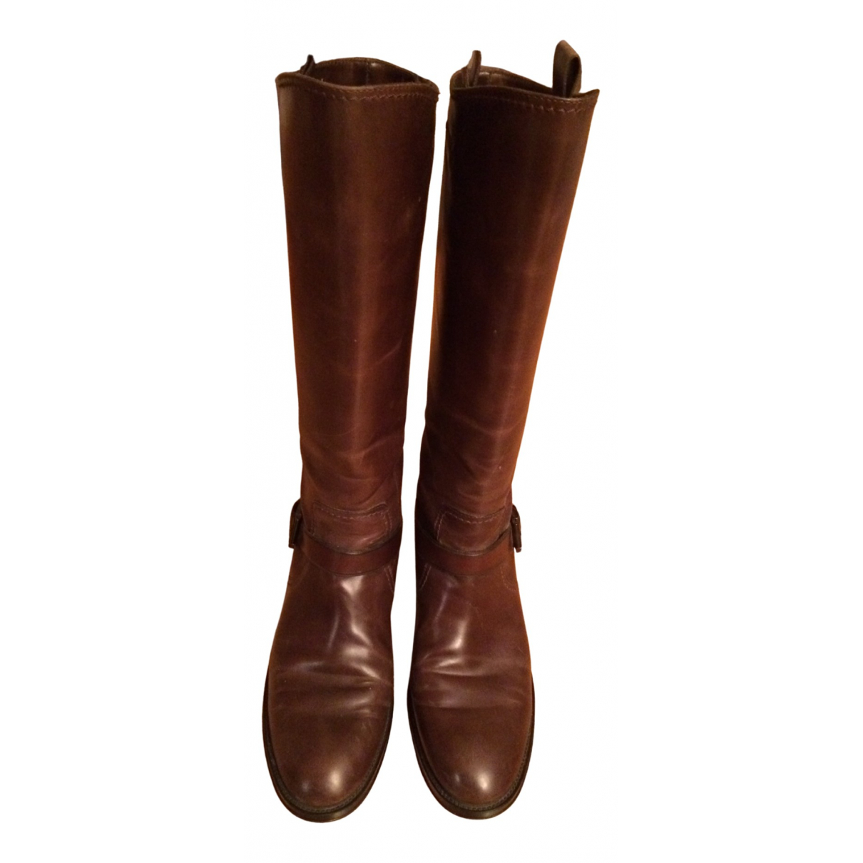 Pre-owned Tod's Leather Riding Boots In 