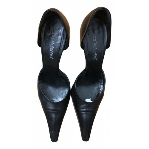 Pre-owned Luca Valentini Leather Heels In Black