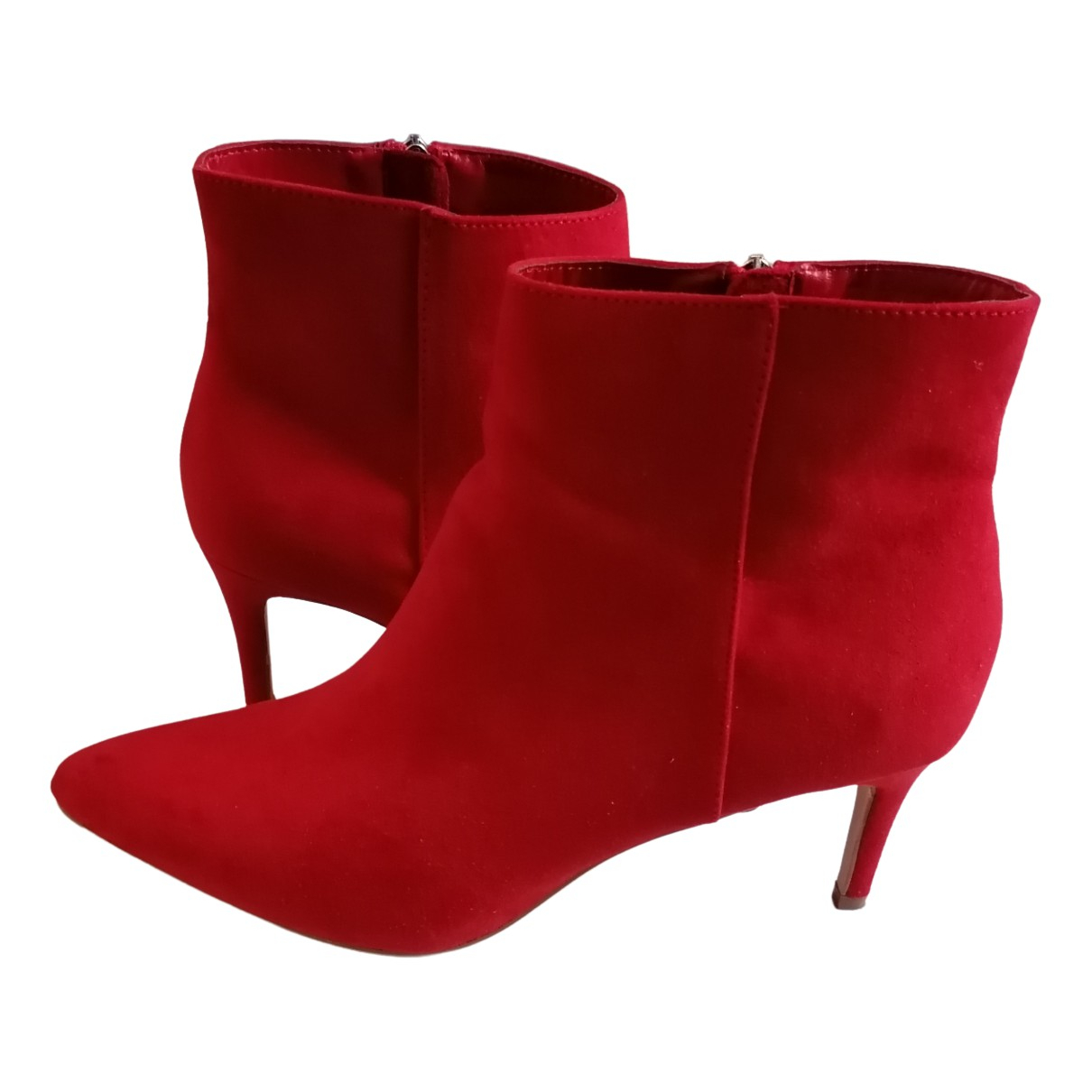 Pre-owned Anna Field Ankle Boots In Red 