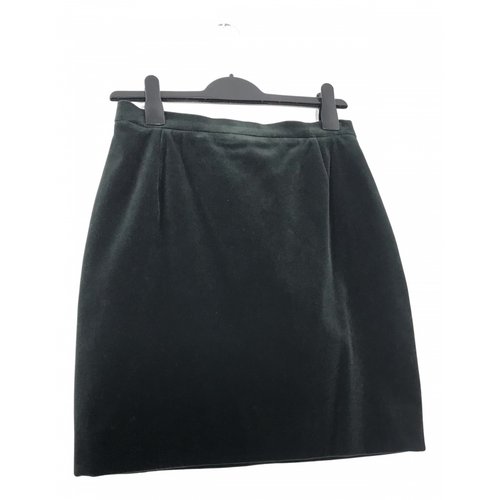 Pre-owned Escada Velvet Mini Skirt In Green