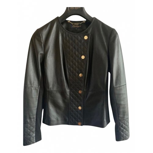 Pre-owned Luisa Spagnoli Leather Biker Jacket In Black | ModeSens