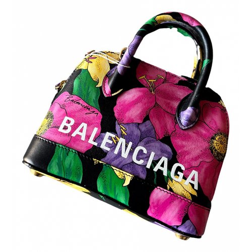 Pre-owned Balenciaga Ville Top Handle Leather Handbag In Multicolour