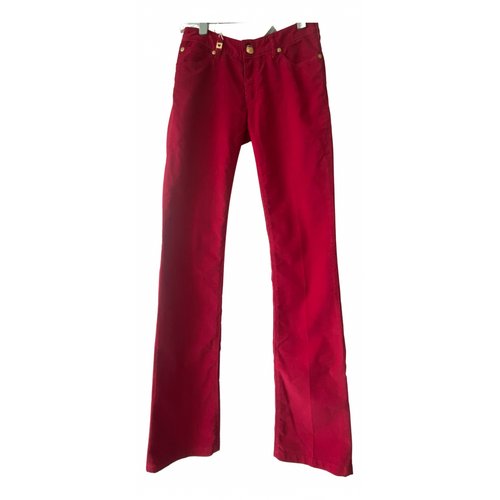 Pre-owned Moschino Love Straight Jeans In Red
