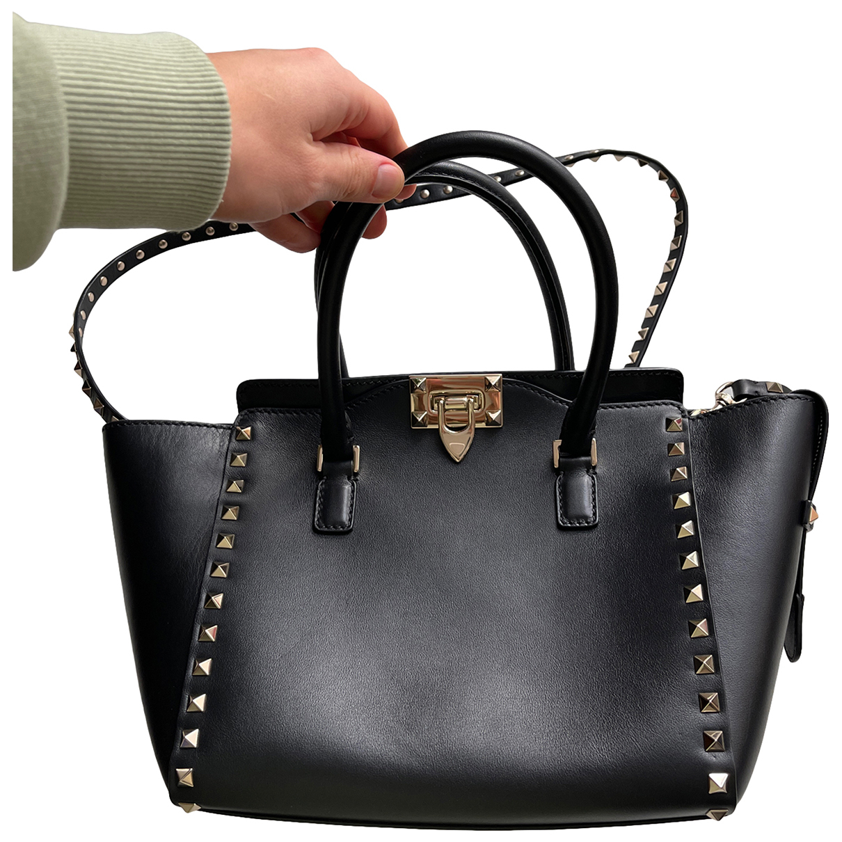 Valentino Garavani Borsa Rockstud in pelle Occasione | laboratorio d'asta