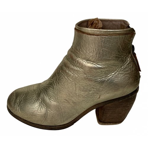Pre-owned Marsèll Leather Ankle Boots In Gold