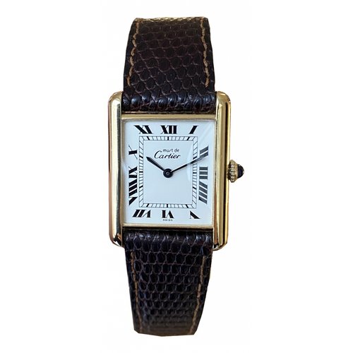Pre-owned Cartier Tank Must Watch In Gold | ModeSens