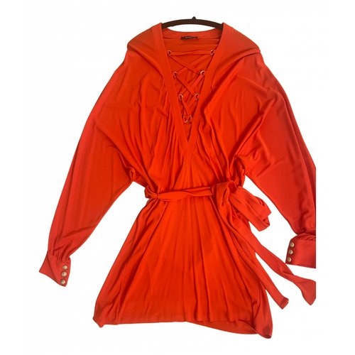 Pre-owned Balmain Mini Dress In Orange