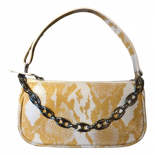Pre-owned By Far Rachel Leather Handbag In Yellow