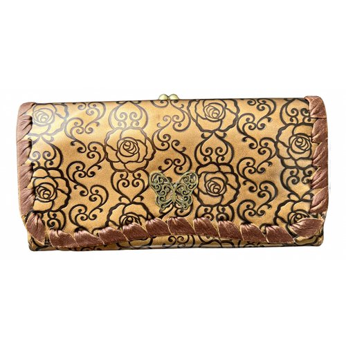 Pre-owned Anna Sui Leather Clutch Bag In Brown
