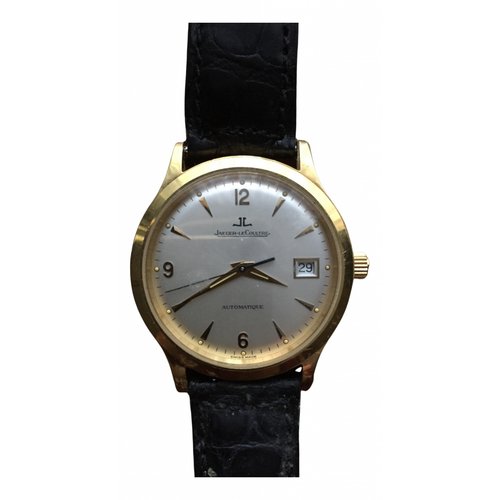 Pre-owned Jaeger-lecoultre Master Control Yellow Gold Watch In White