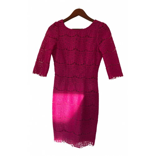 Pre-owned Darling Lace Mini Dress In Pink