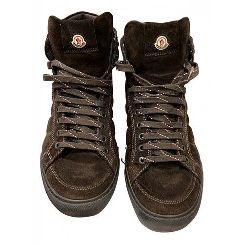 Pre-owned Moncler Trainers In Brown