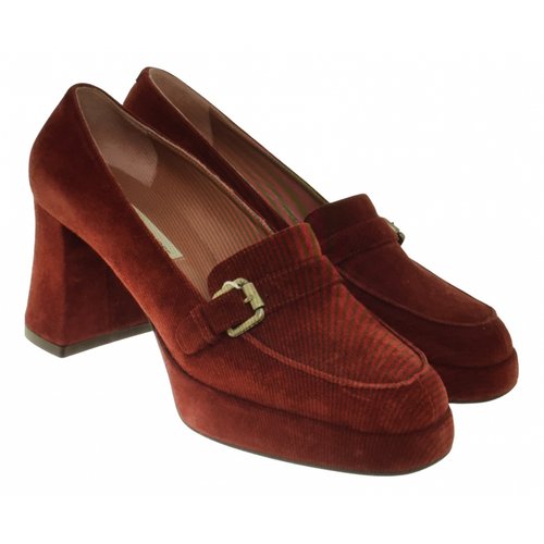 Pre-owned L'autre Chose Flats In Burgundy