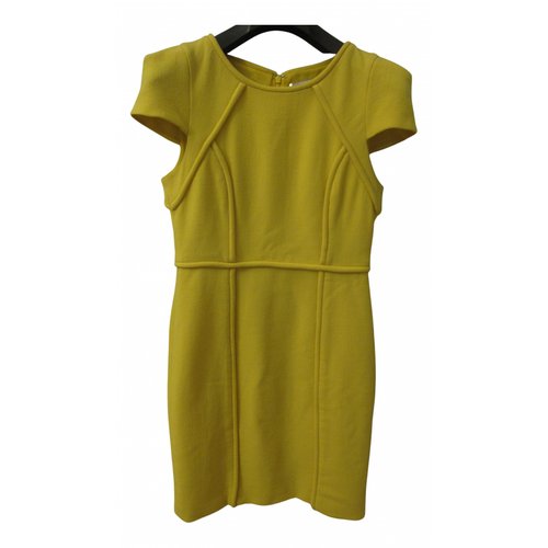 Pre-owned Tibi Wool Mid-length Dress In Yellow