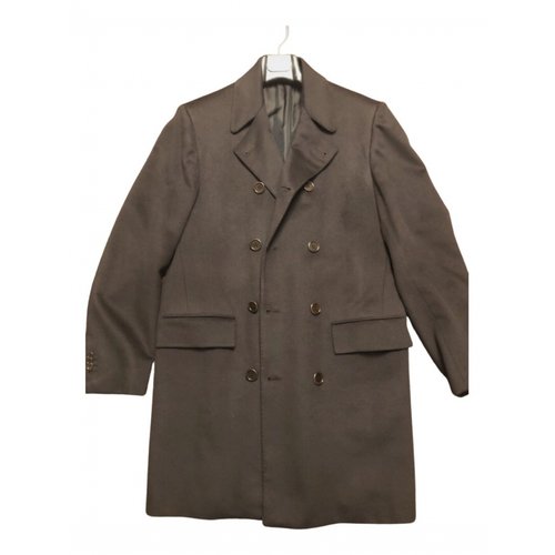 Pre-owned Kiton Cashmere Coat In Brown