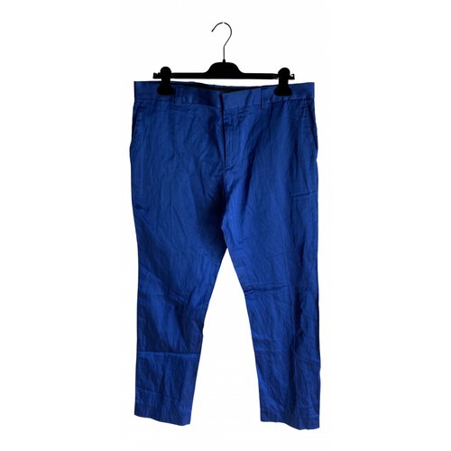Pre-owned Haider Ackermann Silk Trousers In Blue
