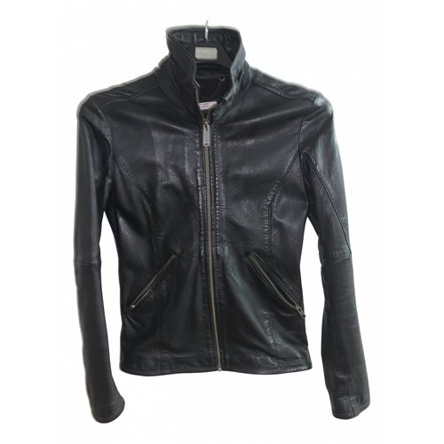 Pre-owned Bomboogie Leather Jacket In Black