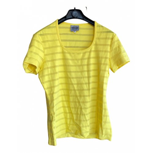 Pre-owned Versace T-shirt In Yellow
