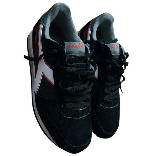 Pre-owned Diadora Cloth Low Trainers In Black