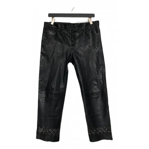 Pre-owned Haider Ackermann Leather Trousers In Black