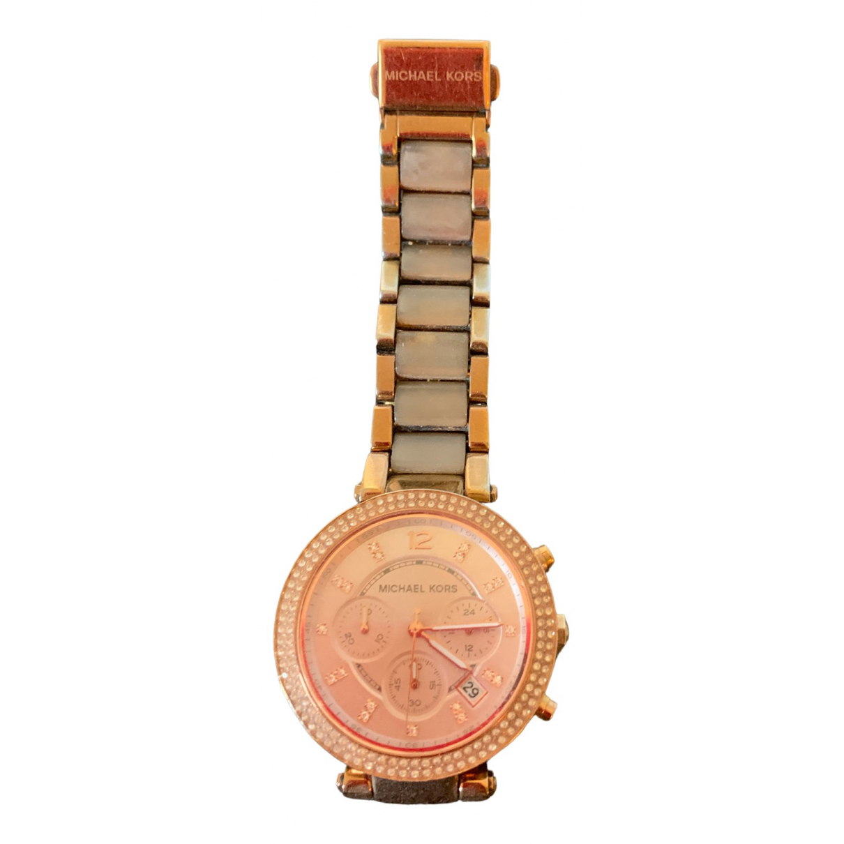 Pre-owned Michael Kors Watch In Gold 