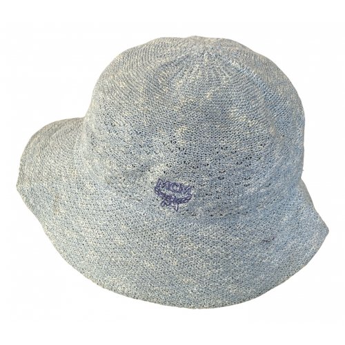 Pre-owned Mcm Hat In Blue