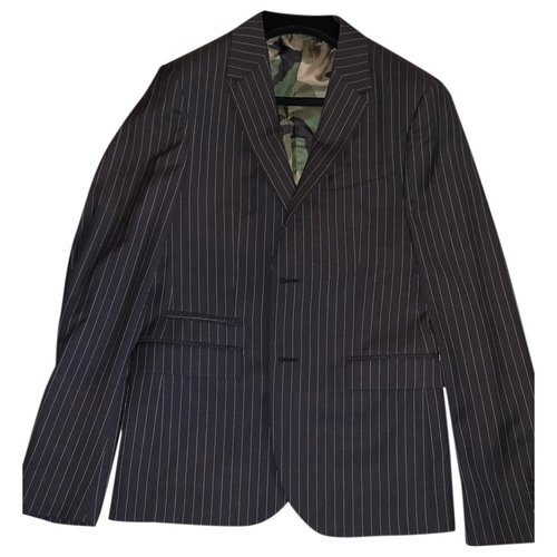 Pre-owned Valentino Wool Suit In Anthracite
