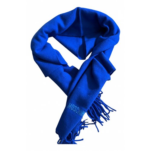 Pre-owned Moschino Wool Scarf In Blue