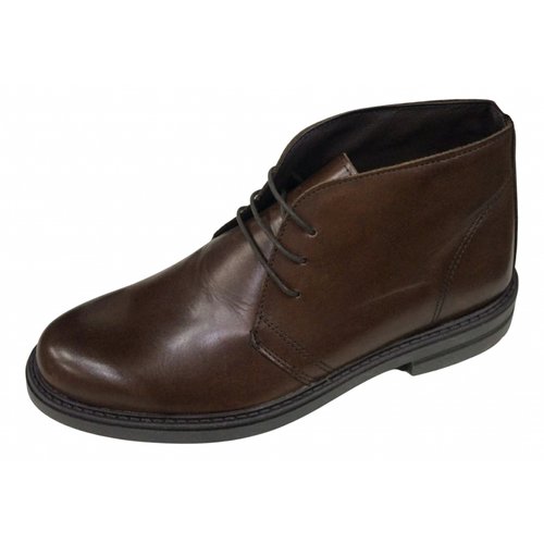 Pre-owned Cordova Leather Lace Ups In Brown