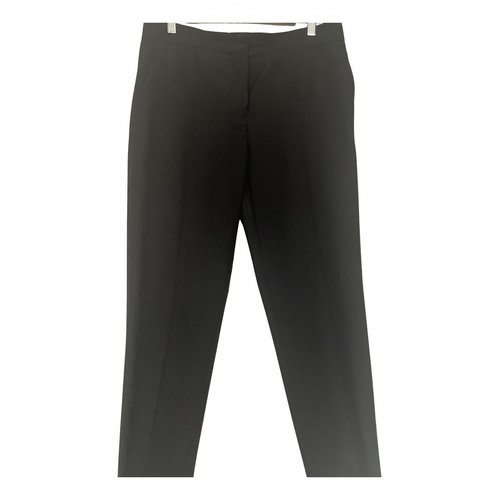 Pre-owned Jil Sander Wool Straight Pants In Black