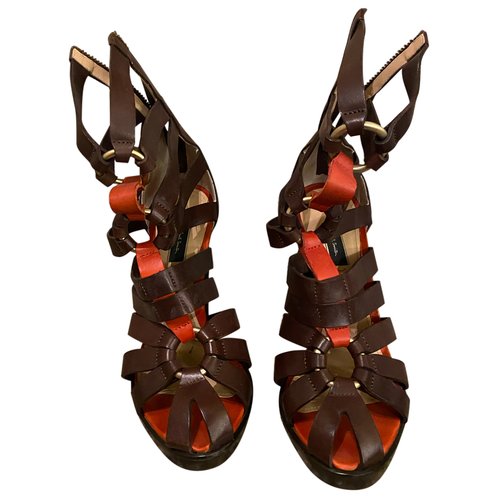 Pre-owned Paul Smith Leather Sandals In Brown