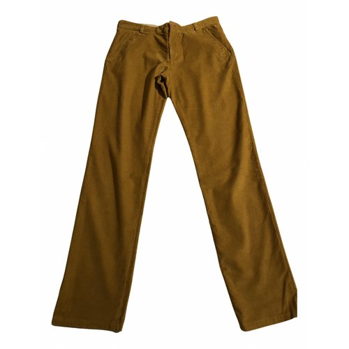 Pre-owned Apc Trousers In Yellow