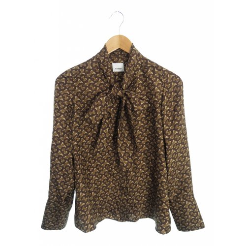Pre-owned Burberry Silk Blouse In Brown