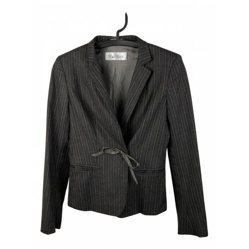 Pre-owned Max Mara Wool Suit Jacket In Black