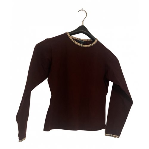 Pre-owned Burberry Blouse In Burgundy