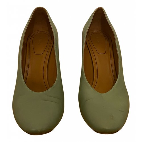Pre-owned Chloé Leather Heels In Green