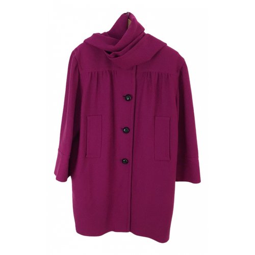Pre-owned Givenchy Wool Coat In Purple