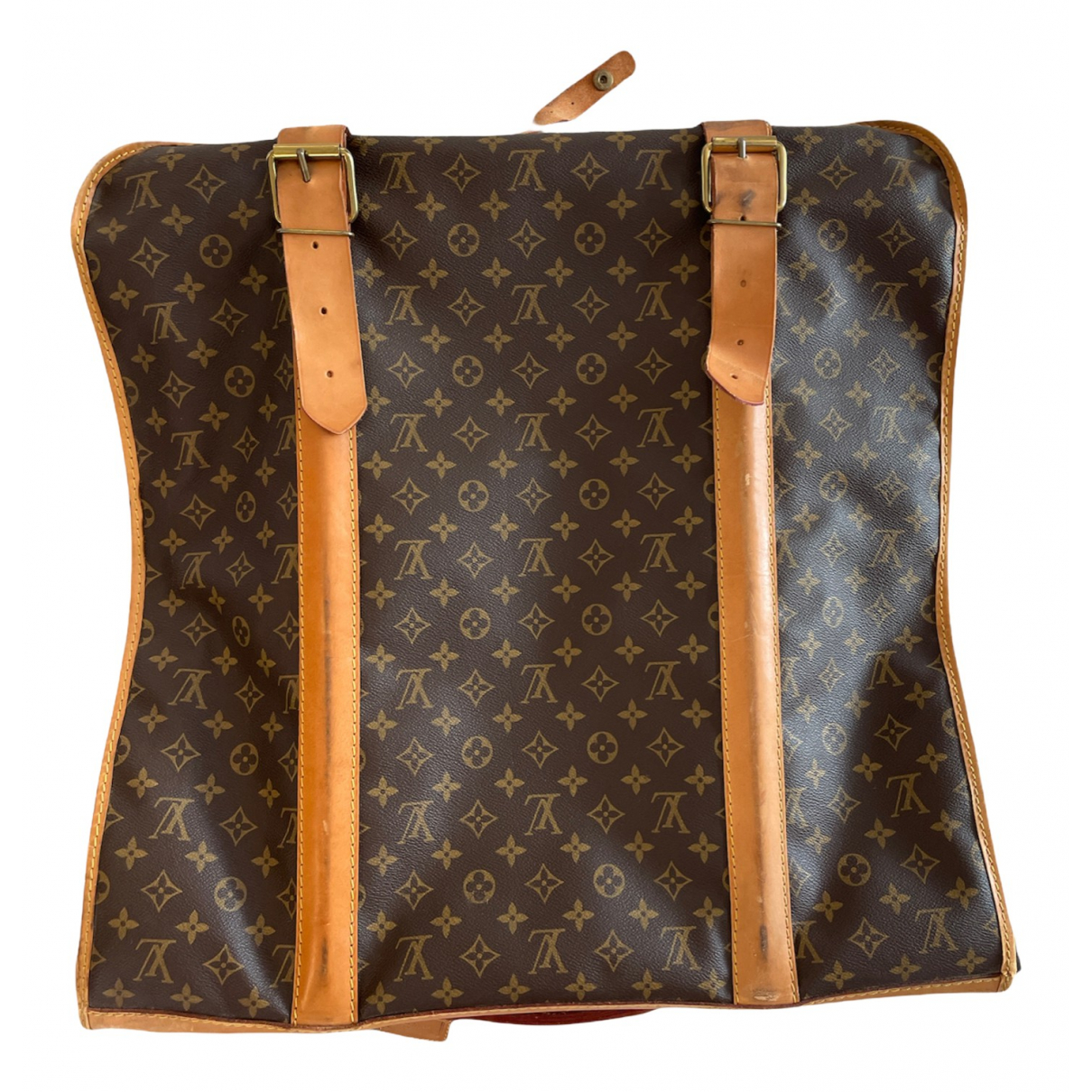 Pre-owned Louis Vuitton Garment Leather 24h Bag In Brown | ModeSens