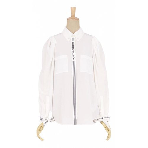 Pre-owned Burberry Silk Shirt In White