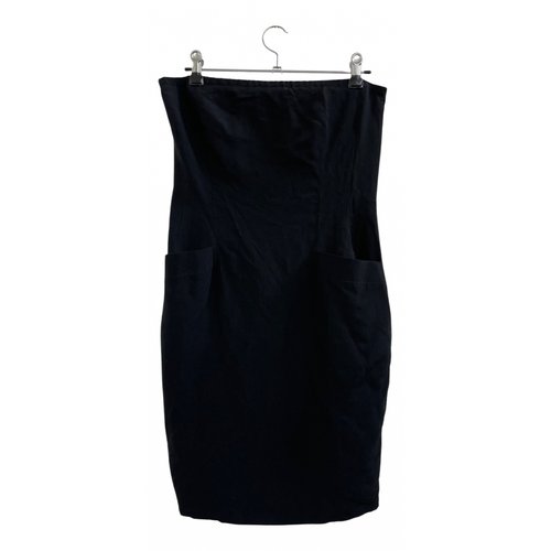 Pre-owned Donna Karan Silk Mini Dress In Black