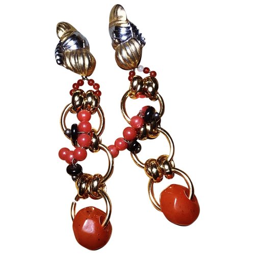 Pre-owned Pierre Cardin Earrings In Red