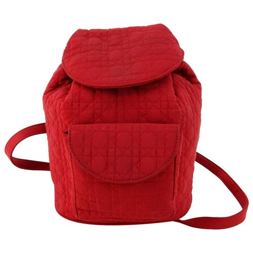 Pre-owned Dior Cloth Backpack In Red