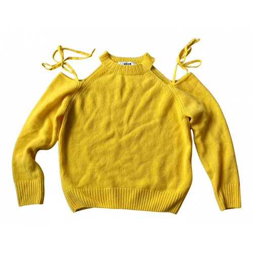 Pre-owned Msgm Wool Jumper In Yellow