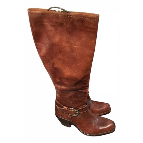 Pre-owned Mattia Capezzani Leather Boots In Brown