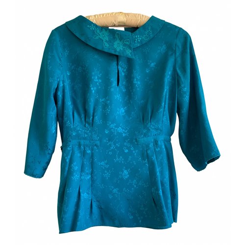 Pre-owned Mayle Silk Blouse In Turquoise