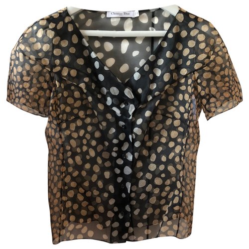 Pre-owned Dior Silk Blouse In Black