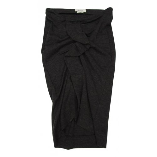 Pre-owned Isabel Marant Étoile Wool Mid-length Skirt In Grey